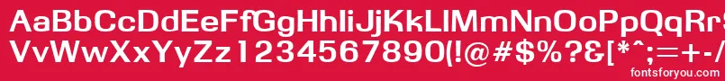 フォントObbsidda – 赤い背景に白い文字