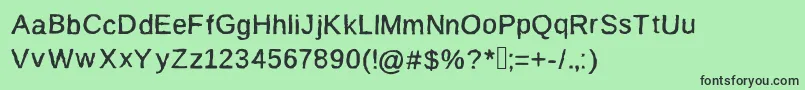 フォントBurnit – 緑の背景に黒い文字