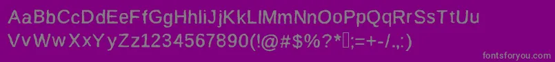 フォントBurnit – 紫の背景に灰色の文字