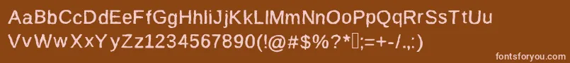 フォントBurnit – 茶色の背景にピンクのフォント