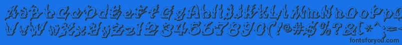フォントXanax ffy – 黒い文字の青い背景