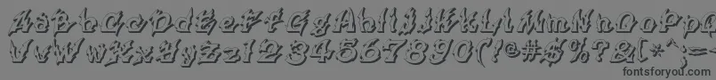 フォントXanax ffy – 黒い文字の灰色の背景