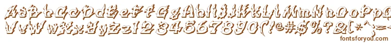 Шрифт Xanax ffy – коричневые шрифты на белом фоне