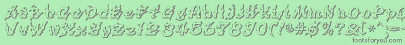 Xanax ffy Font – Gray Fonts on Green Background