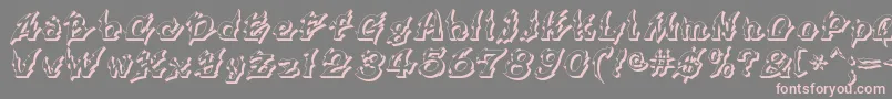 Weitere Informationen zur Xanax ffy-Schriftart Xanax ffy-Schriftart – Rosa Schriften auf grauem Hintergrund