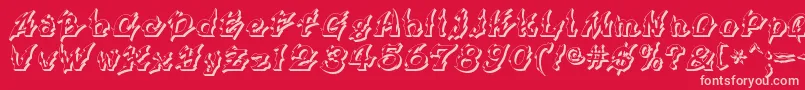 Xanax ffy Font – Pink Fonts on Red Background