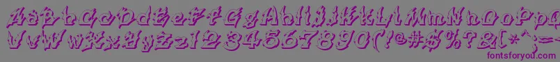 Xanax ffy Font – Purple Fonts on Gray Background