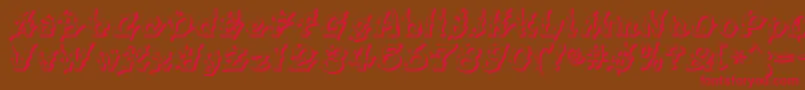 Xanax ffy Font – Red Fonts on Brown Background
