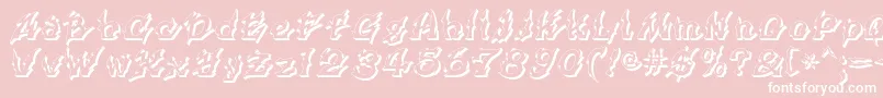 Xanax ffy-Schriftart – Weiße Schriften auf rosa Hintergrund