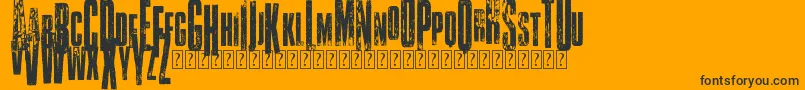 VtksClassicuda3 Font – Black Fonts on Orange Background