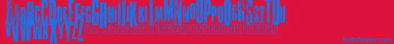 VtksClassicuda3 Font – Blue Fonts on Red Background