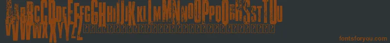 VtksClassicuda3 Font – Brown Fonts on Black Background