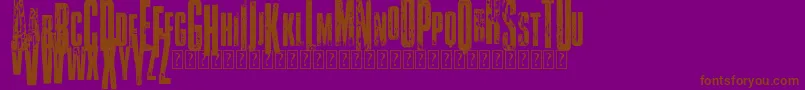 VtksClassicuda3 Font – Brown Fonts on Purple Background