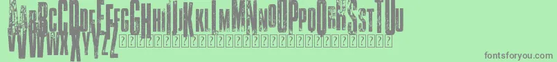 VtksClassicuda3 Font – Gray Fonts on Green Background