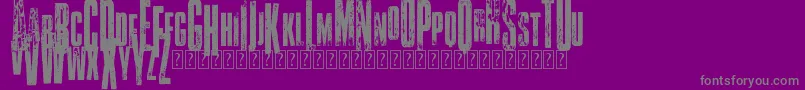 VtksClassicuda3 Font – Gray Fonts on Purple Background