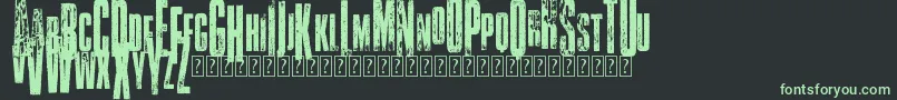 VtksClassicuda3 Font – Green Fonts on Black Background