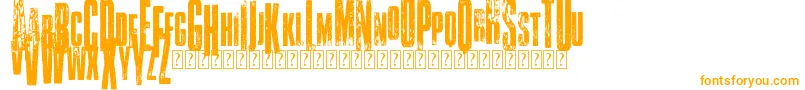 VtksClassicuda3 Font – Orange Fonts on White Background