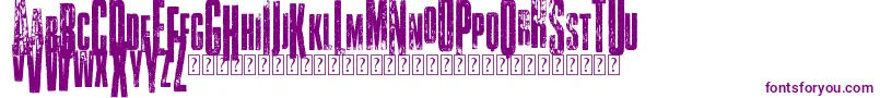 Шрифт VtksClassicuda3 – фиолетовые шрифты на белом фоне