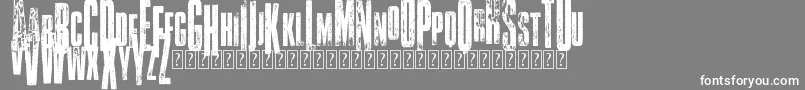 VtksClassicuda3 Font – White Fonts on Gray Background