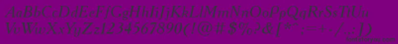 AcademyOldItalic Font – Black Fonts on Purple Background