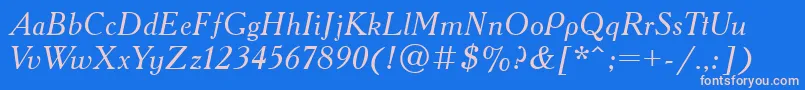 fuente AcademyOldItalic – Fuentes Rosadas Sobre Fondo Azul