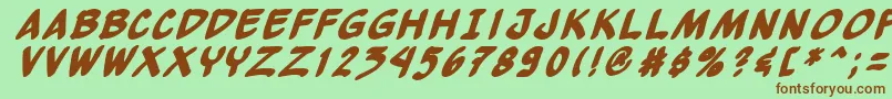 Yewbbi Font – Brown Fonts on Green Background