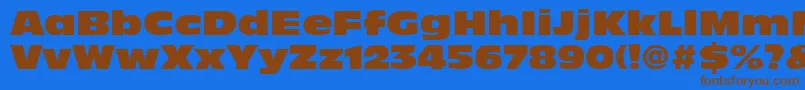 DecadeBlackSsiExtraBlack Font – Brown Fonts on Blue Background