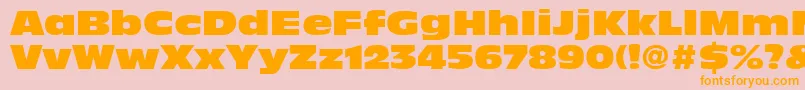 DecadeBlackSsiExtraBlack Font – Orange Fonts on Pink Background