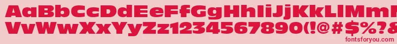 DecadeBlackSsiExtraBlack Font – Red Fonts on Pink Background