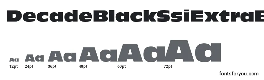 Размеры шрифта DecadeBlackSsiExtraBlack