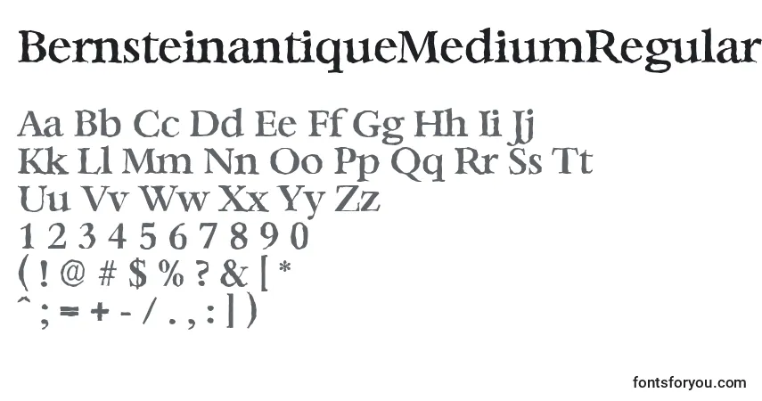 BernsteinantiqueMediumRegular Font – alphabet, numbers, special characters