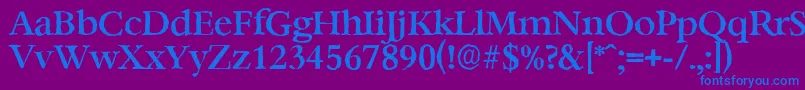 BernsteinantiqueMediumRegular Font – Blue Fonts on Purple Background