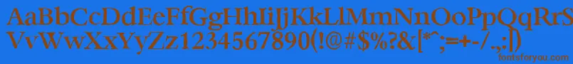 Шрифт BernsteinantiqueMediumRegular – коричневые шрифты на синем фоне