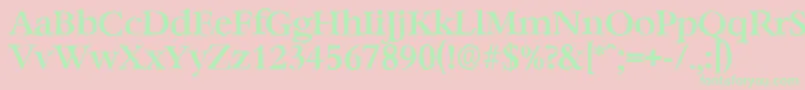 BernsteinantiqueMediumRegular Font – Green Fonts on Pink Background