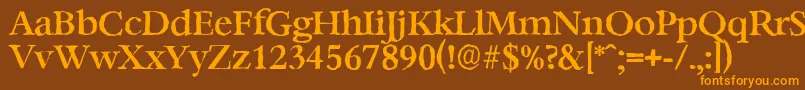 BernsteinantiqueMediumRegular Font – Orange Fonts on Brown Background