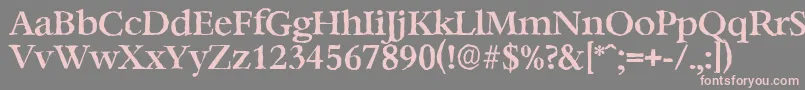 BernsteinantiqueMediumRegular Font – Pink Fonts on Gray Background