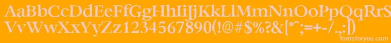 BernsteinantiqueMediumRegular Font – Pink Fonts on Orange Background