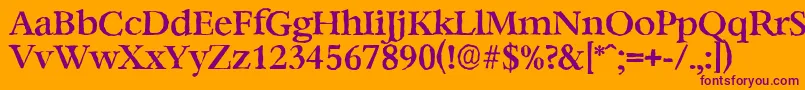 BernsteinantiqueMediumRegular Font – Purple Fonts on Orange Background