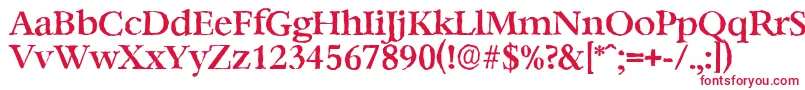 BernsteinantiqueMediumRegular Font – Red Fonts on White Background