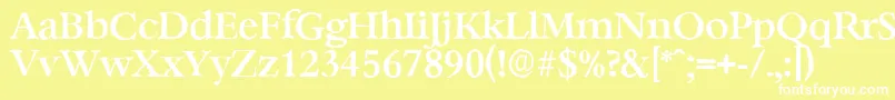 BernsteinantiqueMediumRegular Font – White Fonts on Yellow Background