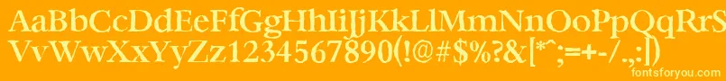 BernsteinantiqueMediumRegular Font – Yellow Fonts on Orange Background