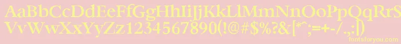 BernsteinantiqueMediumRegular Font – Yellow Fonts on Pink Background