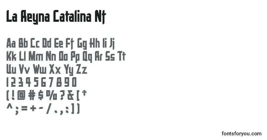 Czcionka La Reyna Catalina Nf – alfabet, cyfry, specjalne znaki