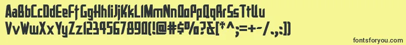 フォントLa Reyna Catalina Nf – 黒い文字の黄色い背景