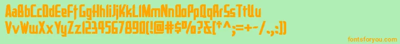 La Reyna Catalina Nf Font – Orange Fonts on Green Background