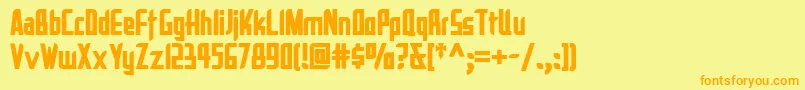 La Reyna Catalina Nf Font – Orange Fonts on Yellow Background