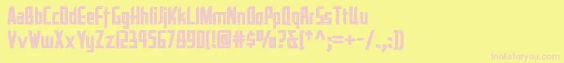 La Reyna Catalina Nf Font – Pink Fonts on Yellow Background