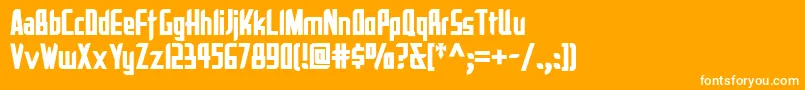 La Reyna Catalina Nf Font – White Fonts on Orange Background