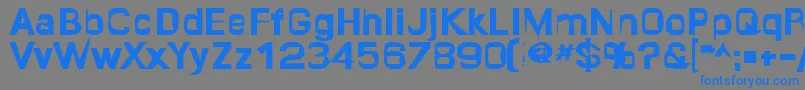 Quropa-Schriftart – Blaue Schriften auf grauem Hintergrund