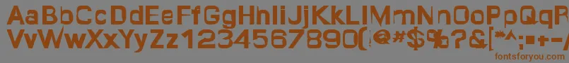 Quropa-Schriftart – Braune Schriften auf grauem Hintergrund